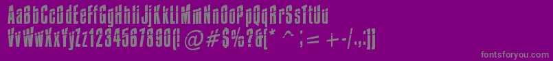 フォントImpossible0Minus30 – 紫の背景に灰色の文字