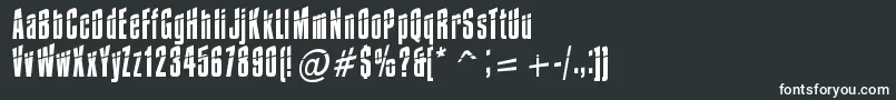 Impossible0Minus30 Font – White Fonts on Black Background