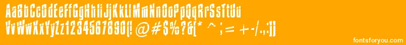 フォントImpossible0Minus30 – オレンジの背景に白い文字