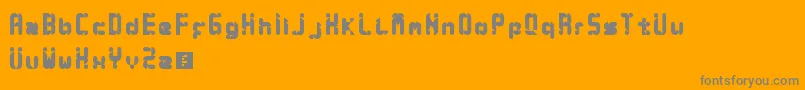 Syny-Schriftart – Graue Schriften auf orangefarbenem Hintergrund