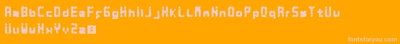 Syny Font – Pink Fonts on Orange Background