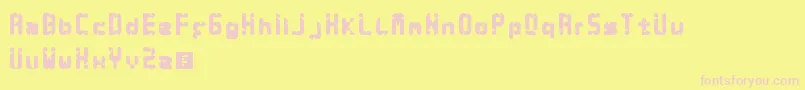 Syny Font – Pink Fonts on Yellow Background