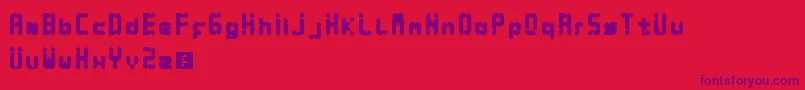 Syny-fontti – violetit fontit punaisella taustalla