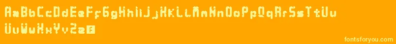 More about Syny Font Syny Font – Yellow Fonts on Orange Background