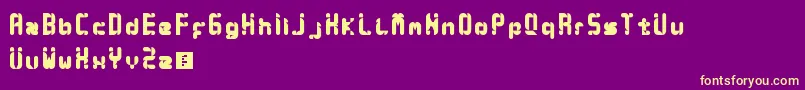 Syny Font – Yellow Fonts on Purple Background