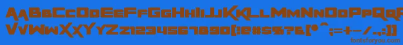 RapierZero Font – Brown Fonts on Blue Background