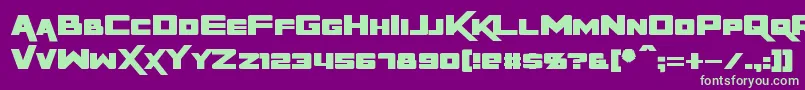 RapierZero Font – Green Fonts on Purple Background
