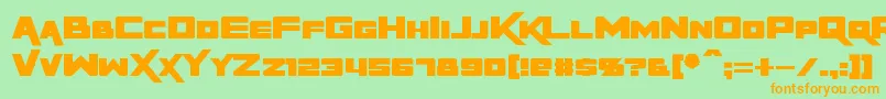 RapierZero Font – Orange Fonts on Green Background