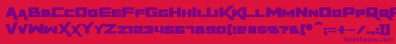 RapierZero Font – Purple Fonts on Red Background