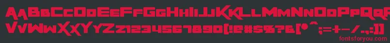 RapierZero Font – Red Fonts on Black Background