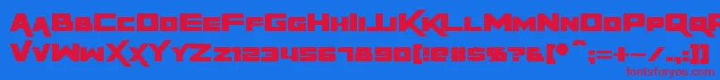 RapierZero Font – Red Fonts on Blue Background