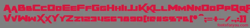 RapierZero Font – Red Fonts on Gray Background