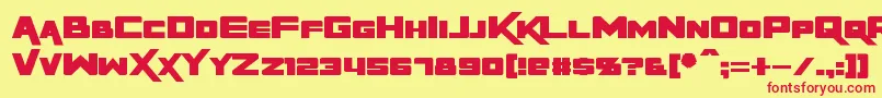 RapierZero Font – Red Fonts on Yellow Background