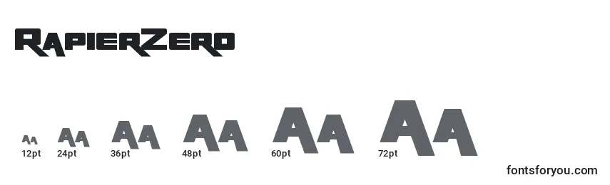 RapierZero Font Sizes