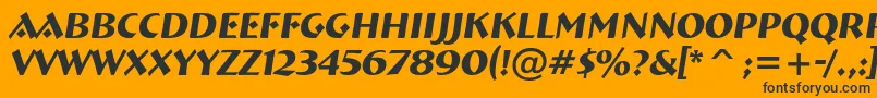 Breme21 Font – Black Fonts on Orange Background