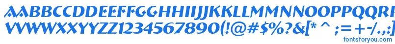 フォントBreme21 – 白い背景に青い文字