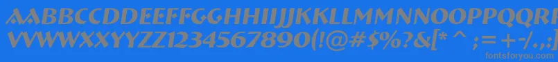 フォントBreme21 – 青い背景に灰色の文字