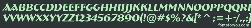 フォントBreme21 – 黒い背景に緑の文字