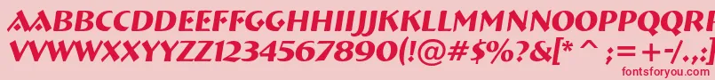 Шрифт Breme21 – красные шрифты на розовом фоне