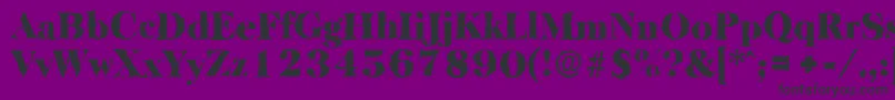 BaskervillerandomBlackRegular Font – Black Fonts on Purple Background