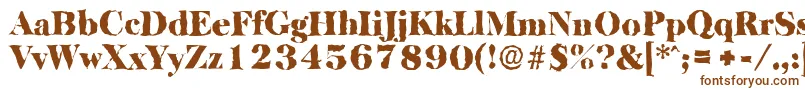 BaskervillerandomBlackRegular Font – Brown Fonts on White Background