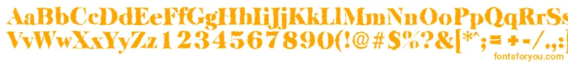 BaskervillerandomBlackRegular Font – Orange Fonts on White Background