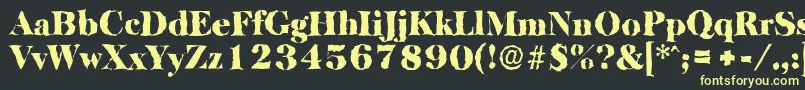 BaskervillerandomBlackRegular Font – Yellow Fonts on Black Background