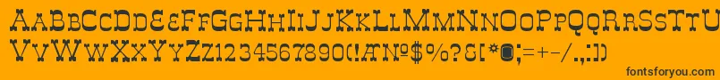 Delouisvillesmallcaps Font – Black Fonts on Orange Background