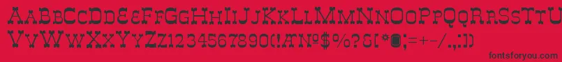 Delouisvillesmallcaps Font – Black Fonts on Red Background