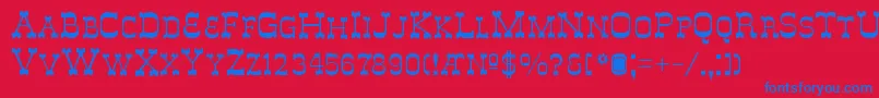 Delouisvillesmallcaps Font – Blue Fonts on Red Background