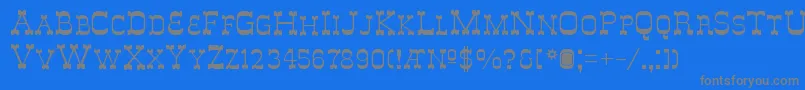 Delouisvillesmallcaps Font – Gray Fonts on Blue Background