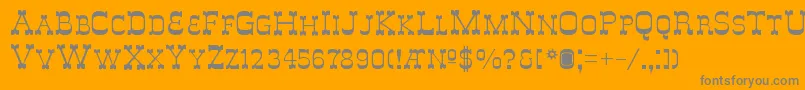 Delouisvillesmallcaps Font – Gray Fonts on Orange Background