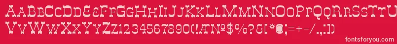 Delouisvillesmallcaps Font – Pink Fonts on Red Background