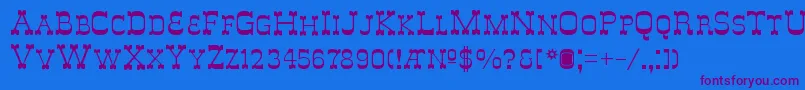 Delouisvillesmallcaps Font – Purple Fonts on Blue Background