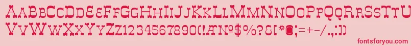 Delouisvillesmallcaps Font – Red Fonts on Pink Background