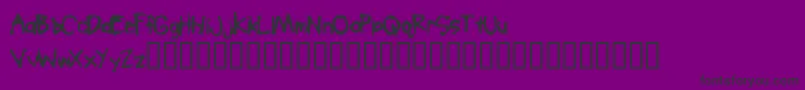 Mobster Font – Black Fonts on Purple Background