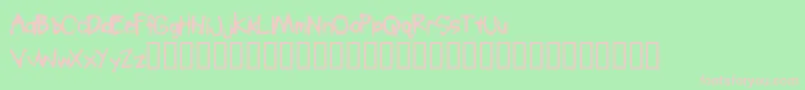 Mobster Font – Pink Fonts on Green Background