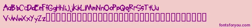 Mobster Font – Purple Fonts on Pink Background