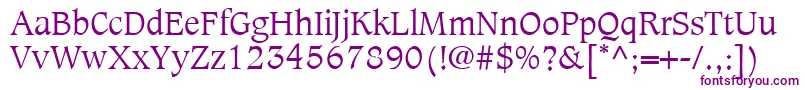 CaxtonLtLight-Schriftart – Violette Schriften