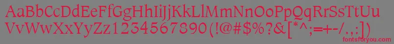 CaxtonLtLight Font – Red Fonts on Gray Background