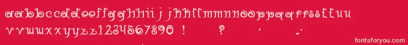 HerbanFluxType Font – Pink Fonts on Red Background