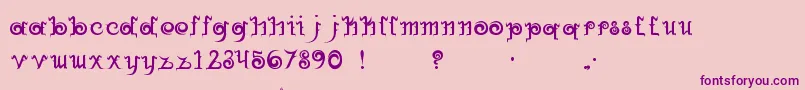 HerbanFluxType Font – Purple Fonts on Pink Background