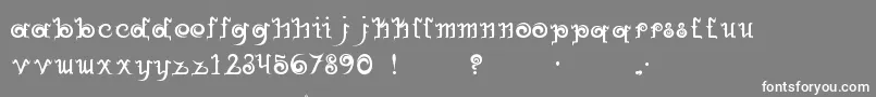 フォントHerbanFluxType – 灰色の背景に白い文字