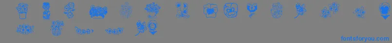 More about Pansies4sheila2 Font Pansies4sheila2 Font – Blue Fonts on Gray Background
