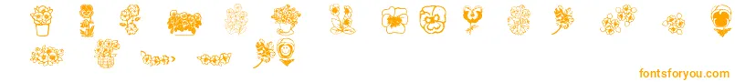 More about Pansies4sheila2 Font Pansies4sheila2 Font – Orange Fonts on White Background