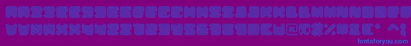 ShdTechnotypeItalic-fontti – siniset fontit violetilla taustalla