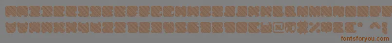 ShdTechnotypeItalic Font – Brown Fonts on Gray Background