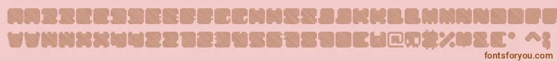ShdTechnotypeItalic Font – Brown Fonts on Pink Background