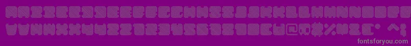 ShdTechnotypeItalic-fontti – harmaat kirjasimet violetilla taustalla