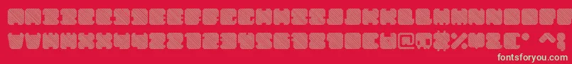 Fonte ShdTechnotypeItalic – fontes verdes em um fundo vermelho
